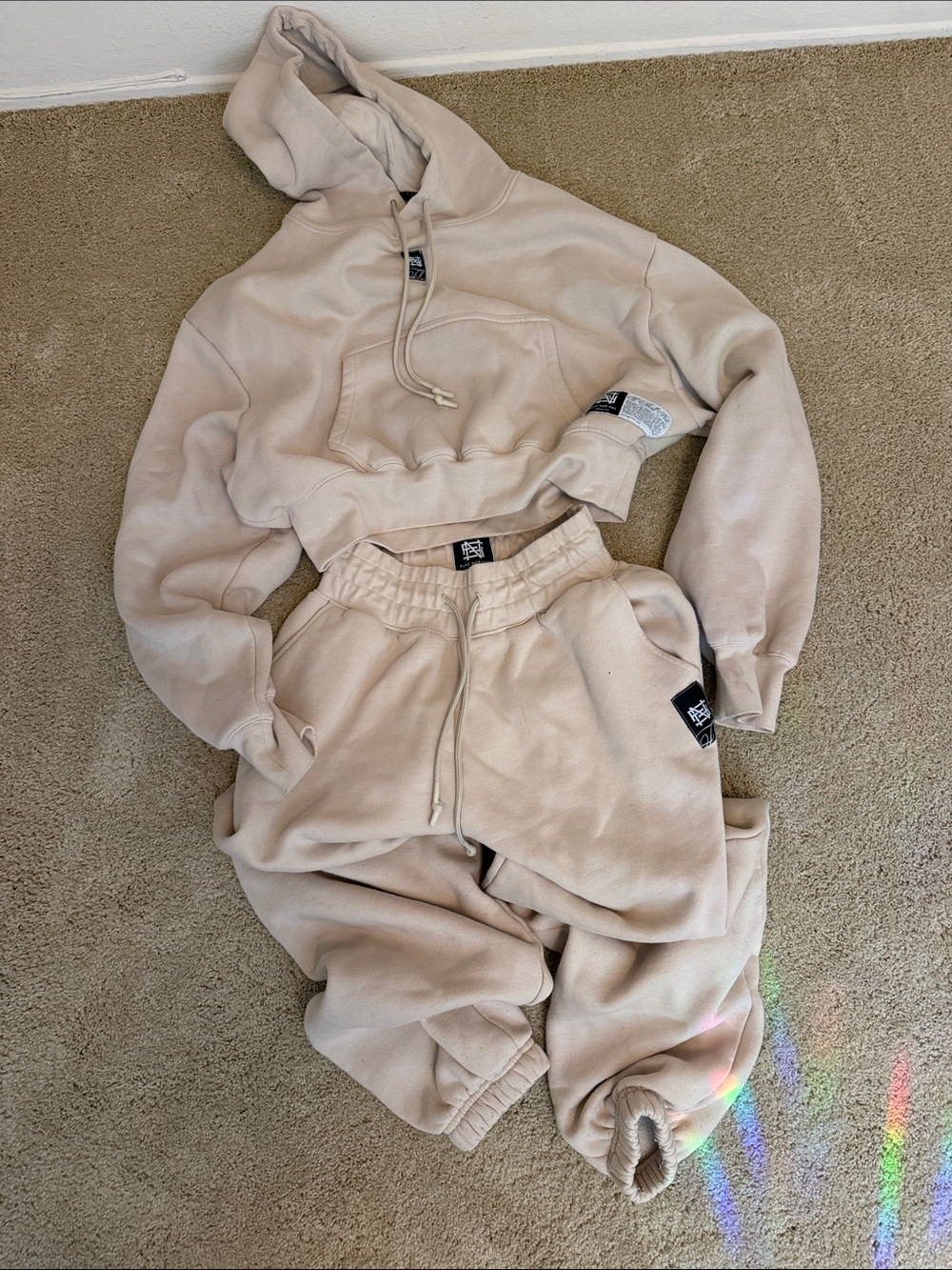 Beige flag nor fail Hoodie & Jogger Set